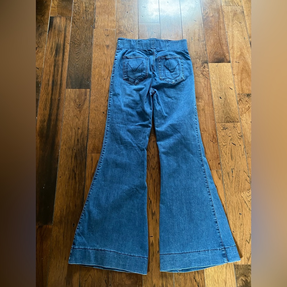 Show Me Your Mumu Farrah Pull On Trousers Jeans Deep End Large - Picture 4 of 10